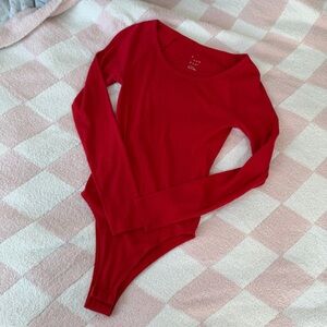 Target Red Long Sleeve Bodysuit (XS)